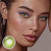 Nuevas lentes de contacto graduadas de color verde gema de 3 tonos